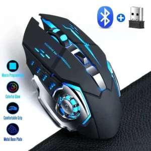 Rechargeable Wireless Mouse LED USB Gaming Mice Laptop PC Mac UK